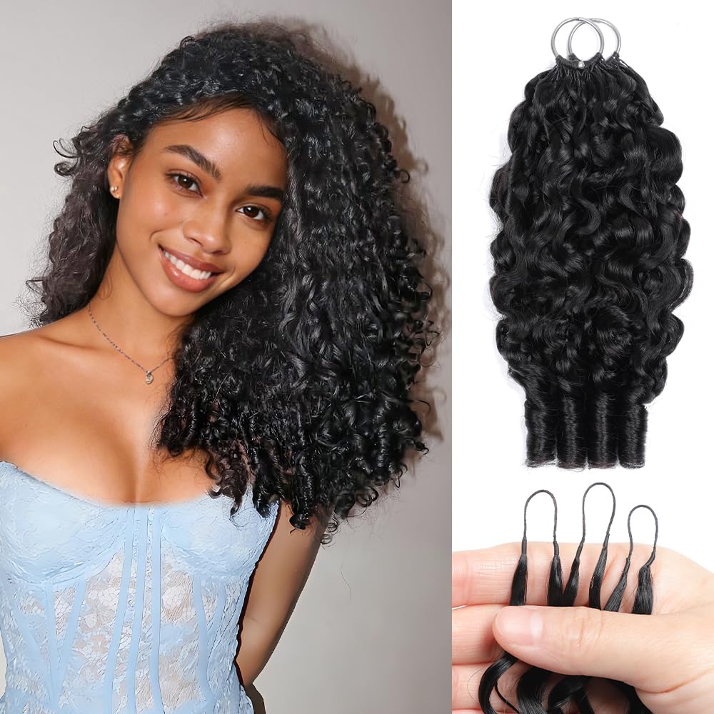 Detalle de Human Crochet Hair for Black Women 16 Inch Burmese Curly Bundles