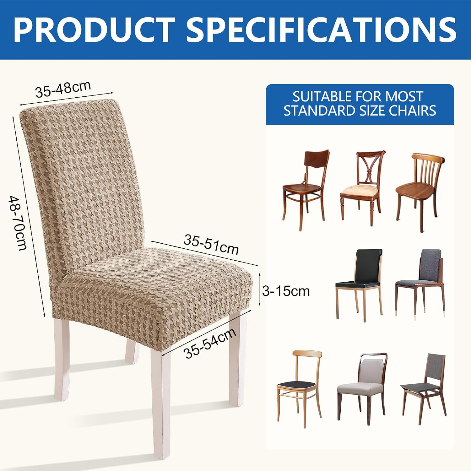 Detalle de Housse de chaise YSTELLAA kaki extensible
