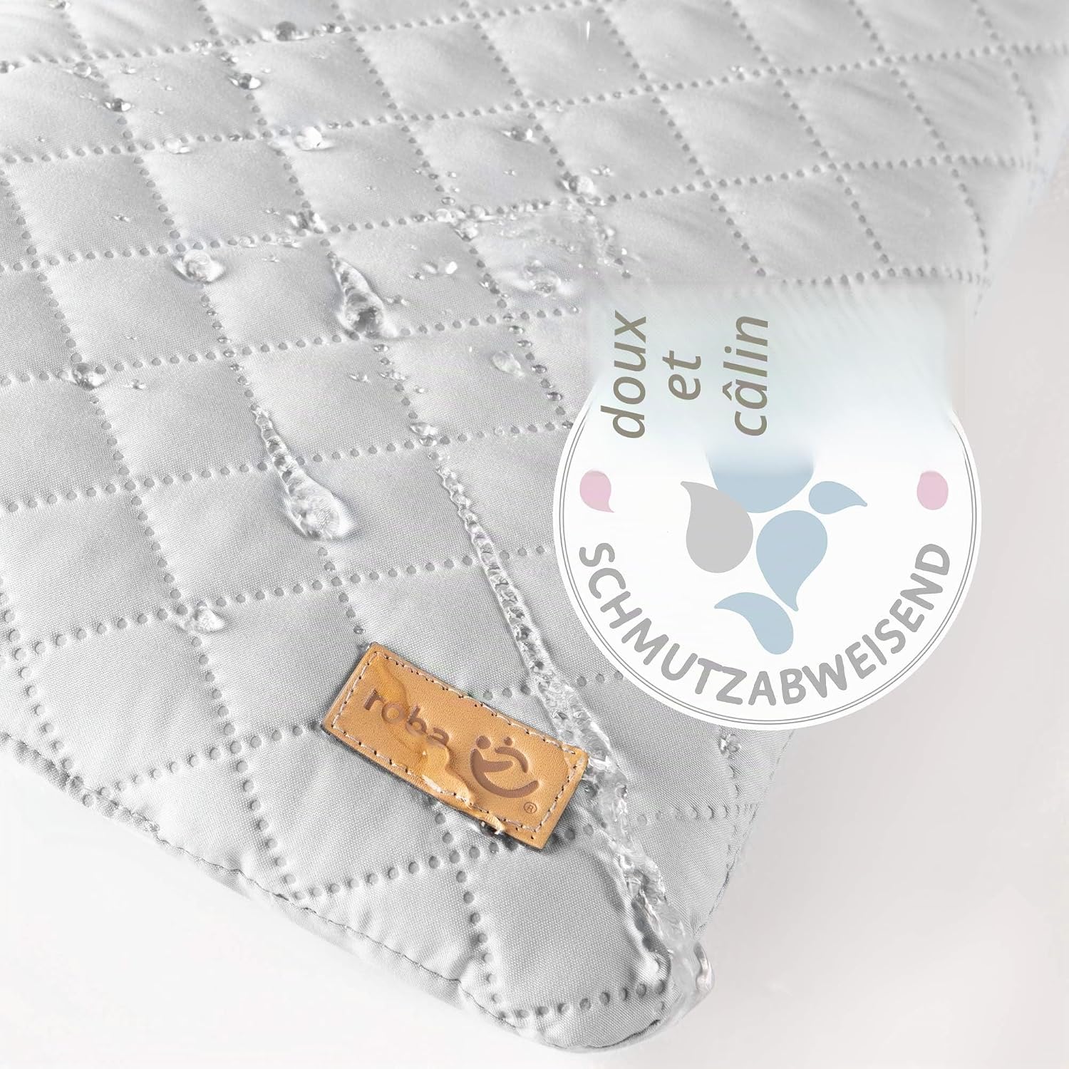 Thumbnail 4 de Roba Plan à Langer à Poser sur Lits Bébé 60x120 cm / 70x140 cm + Matelas Imperméable – Style Blanc