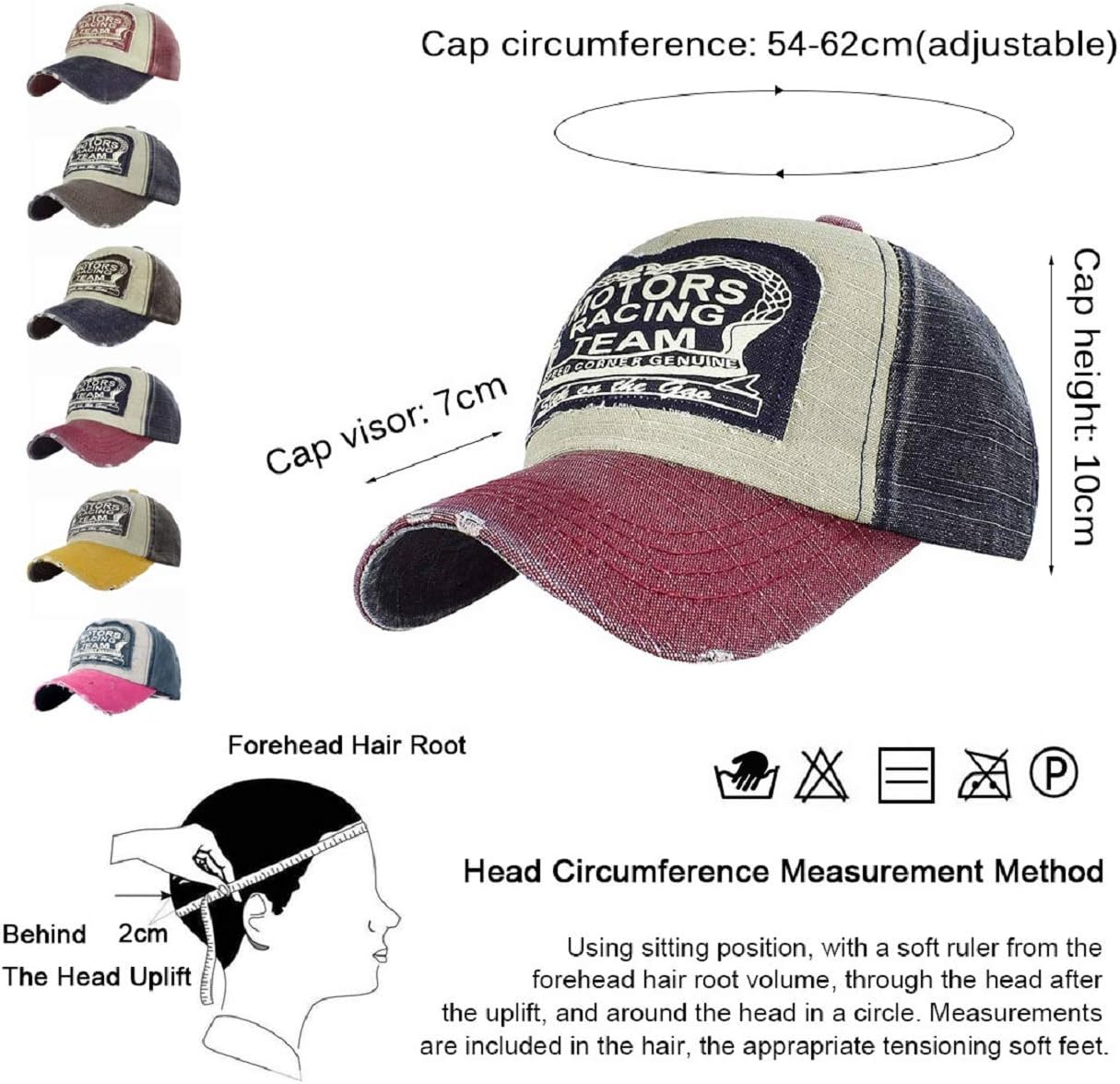 Detalle 2 de Tuopuda cappellino baseball vintage unisex snapback in cotone