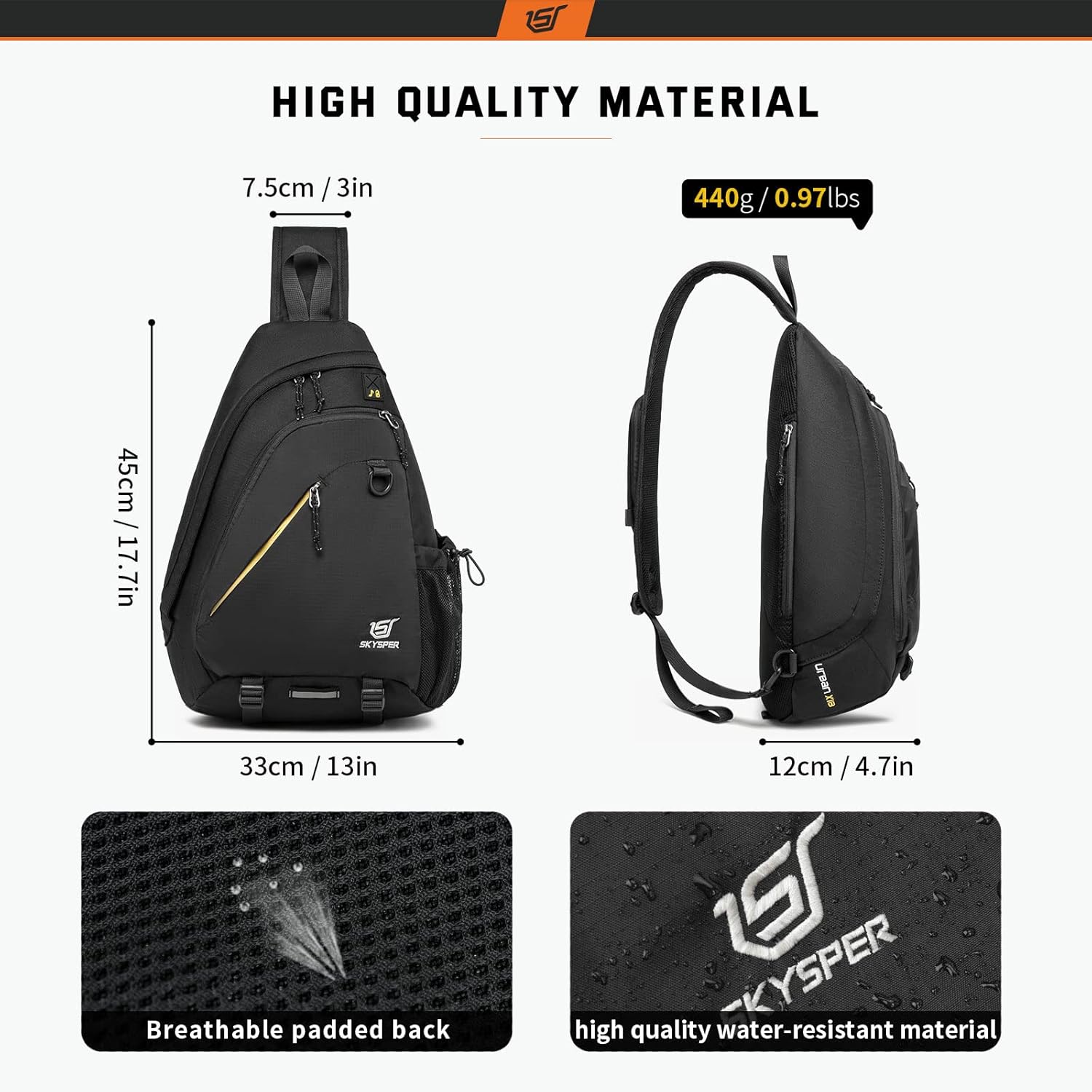Detalle 2 de SKYSPER Sling Laptop Bag (Up to 13 Inch) – 18L Crossbody Sling Backpack