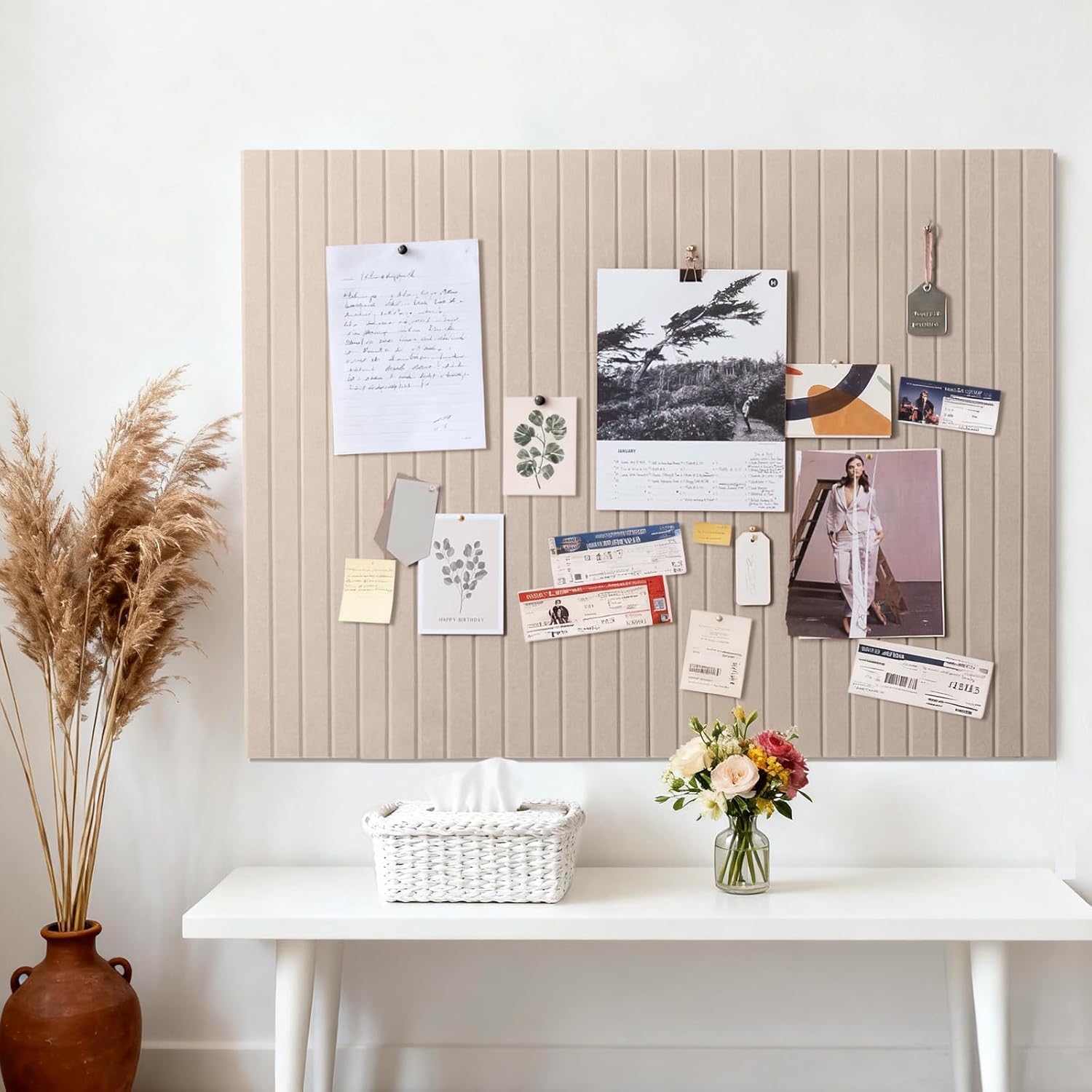 Thumbnail 3 de Bacheca grande in feltro autoadesiva 90 x 120 cm con cammello scuro – EYERIYO