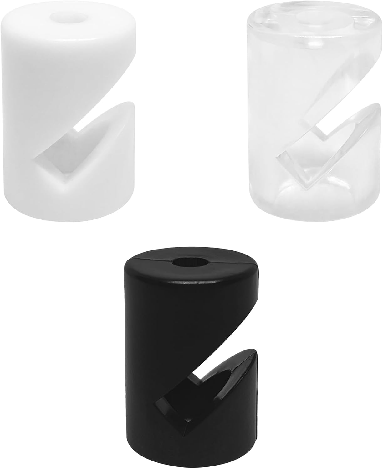 Detalle de smartect Decentratore da parete e soffitto per cavi (4 pezzi, nero) con viti e tasselli
