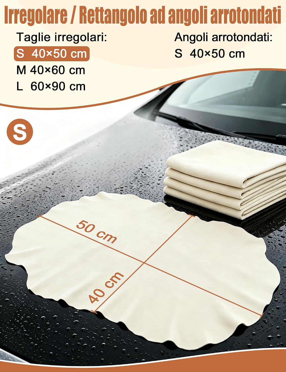Thumbnail 1 de Turnart Pelle di Daino per Auto 90x60cm – Grande, Senza Lanugine e Senza Graffi