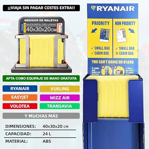Thumbnail 2 de RAYKONG Maleta de cabina ABS 40x30x20 (24L) con ruedas desmontables en amarillo