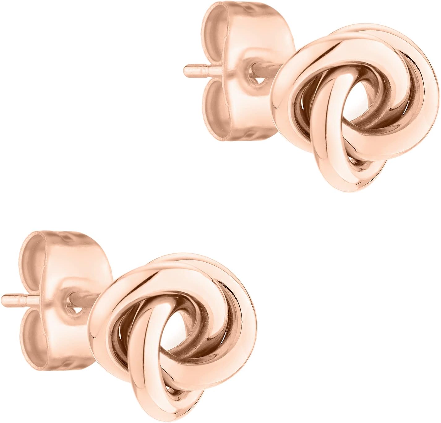 Detalle de LIEBESKIND BERLIN Damen Ohrringe – Knoten Ohrstecker aus Edelstahl