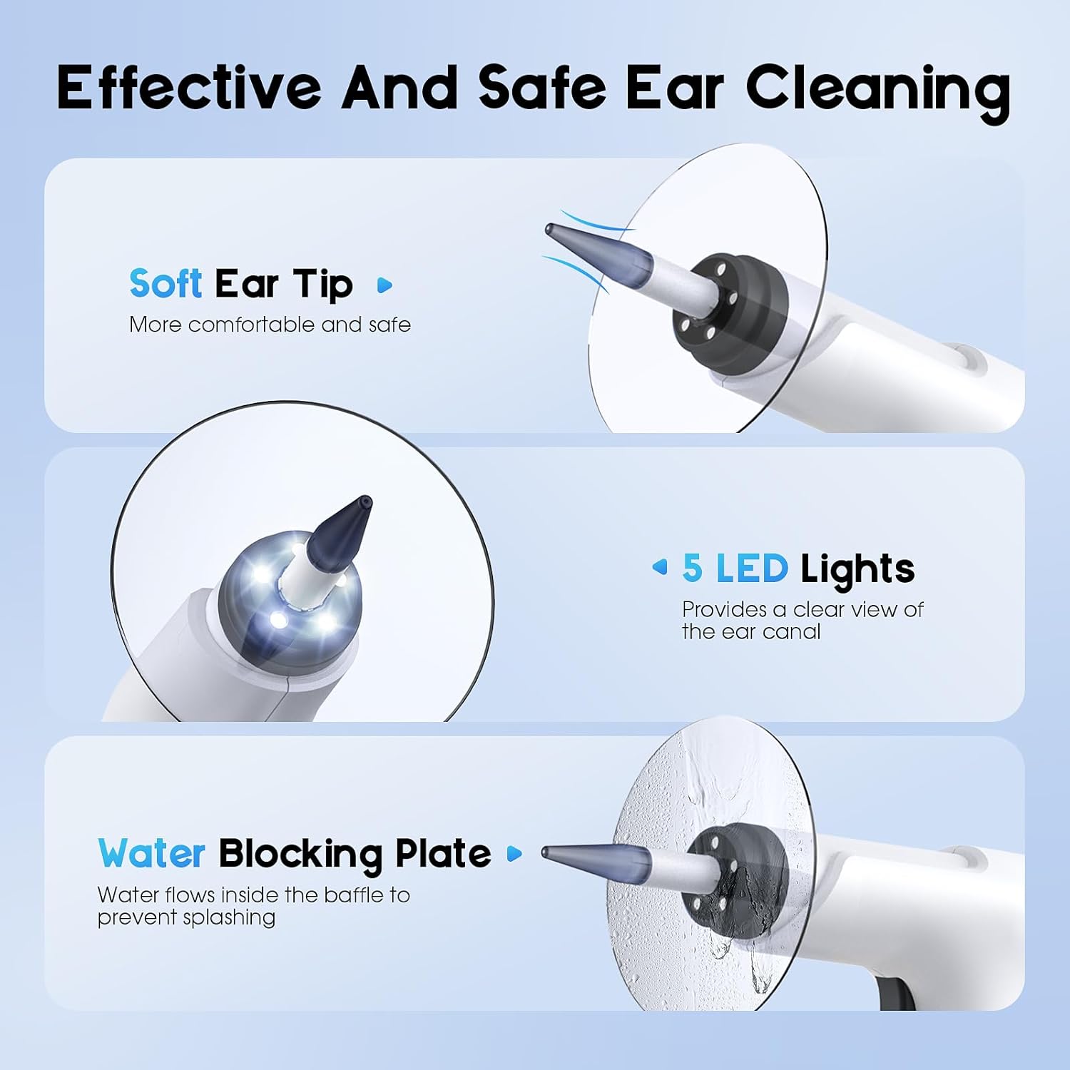 Detalle de Ear Wax Removal: Electric Ear Cleaning Kit with Light and 4 Modes