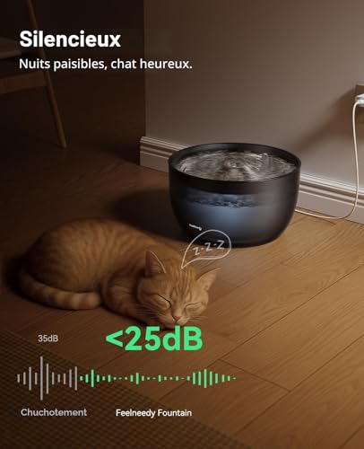 Thumbnail 5 de FEELNEEDY Fontaine à Eau 3L silencieuse pour Chats — Distributeur Automatique