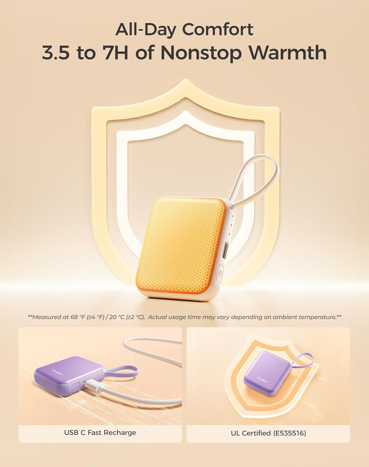 Thumbnail 4 de OCOOPA UT5 Nano Hand Warmer: Ultra-Slim, Rechargeable with Smart Temp Control