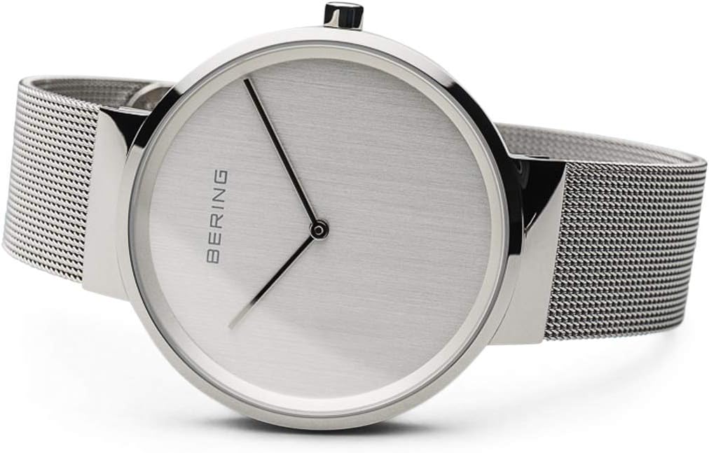 Thumbnail 3 de BERING 14539 Montre à Quartz Unisexe, 39 mm – Cadran argenté, boîtier inoxydable et bracelet Milanais