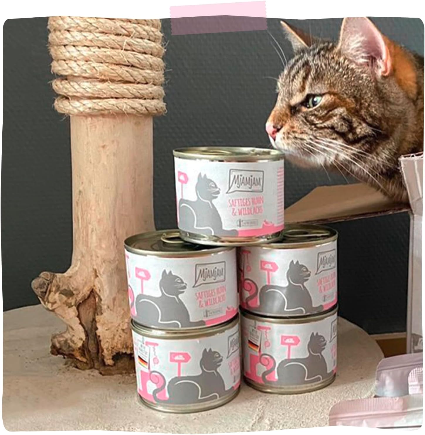 Thumbnail 5 de MjAMjAM Premium Nassfutter für Katzen – saftiges Huhn und Wildlachs (6 x 400 g) getreidefrei