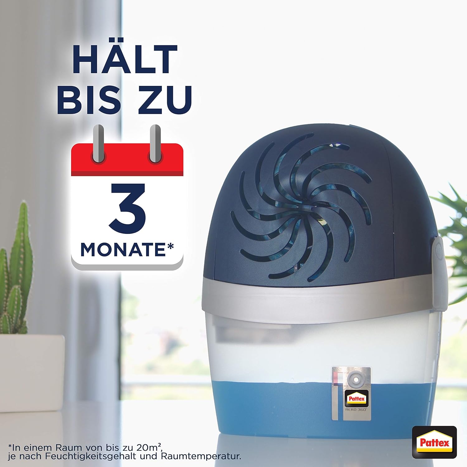 Thumbnail 5 de Pattex AERO 360° Nachfülltabs Lavendel – 3+1 x 450 g, ultradurchlässig absorbierend, geruchsneutralisierend
