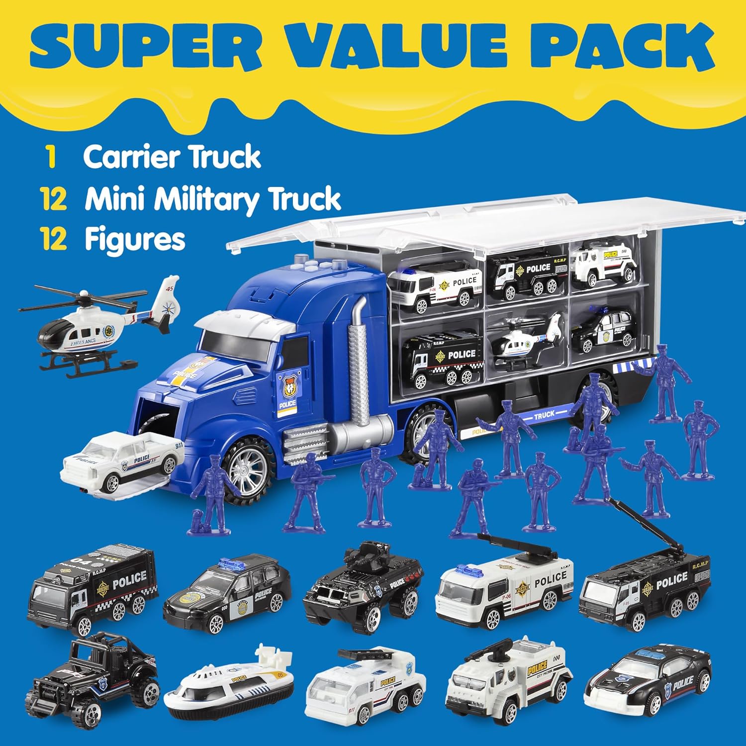 Detalle 2 de JOYIN 25 in 1 Police Rescue Truck Playset