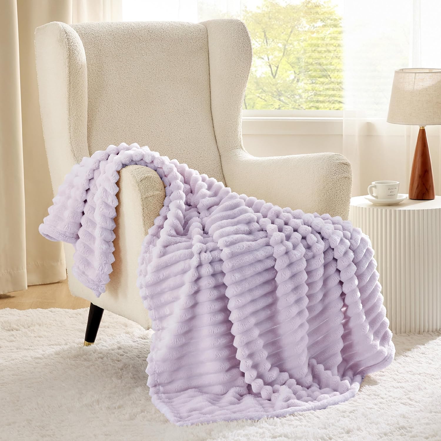 Thumbnail 1 de Bedsure Kuscheldecke Lavendel 130 x 170 cm