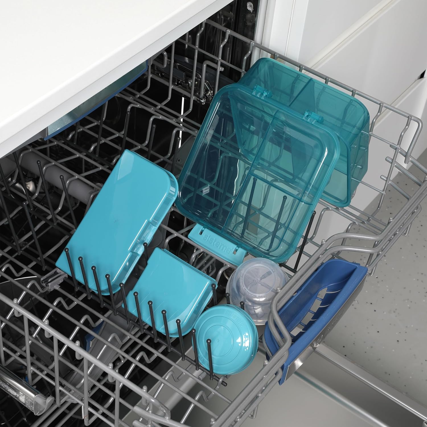 Thumbnail 6 de Sistema Bento Box Ocean Bound Plastic Brotdose mit Fächern – 1,25 l Lunchbox türkis inklusive 150 ml Joghurtbehälter