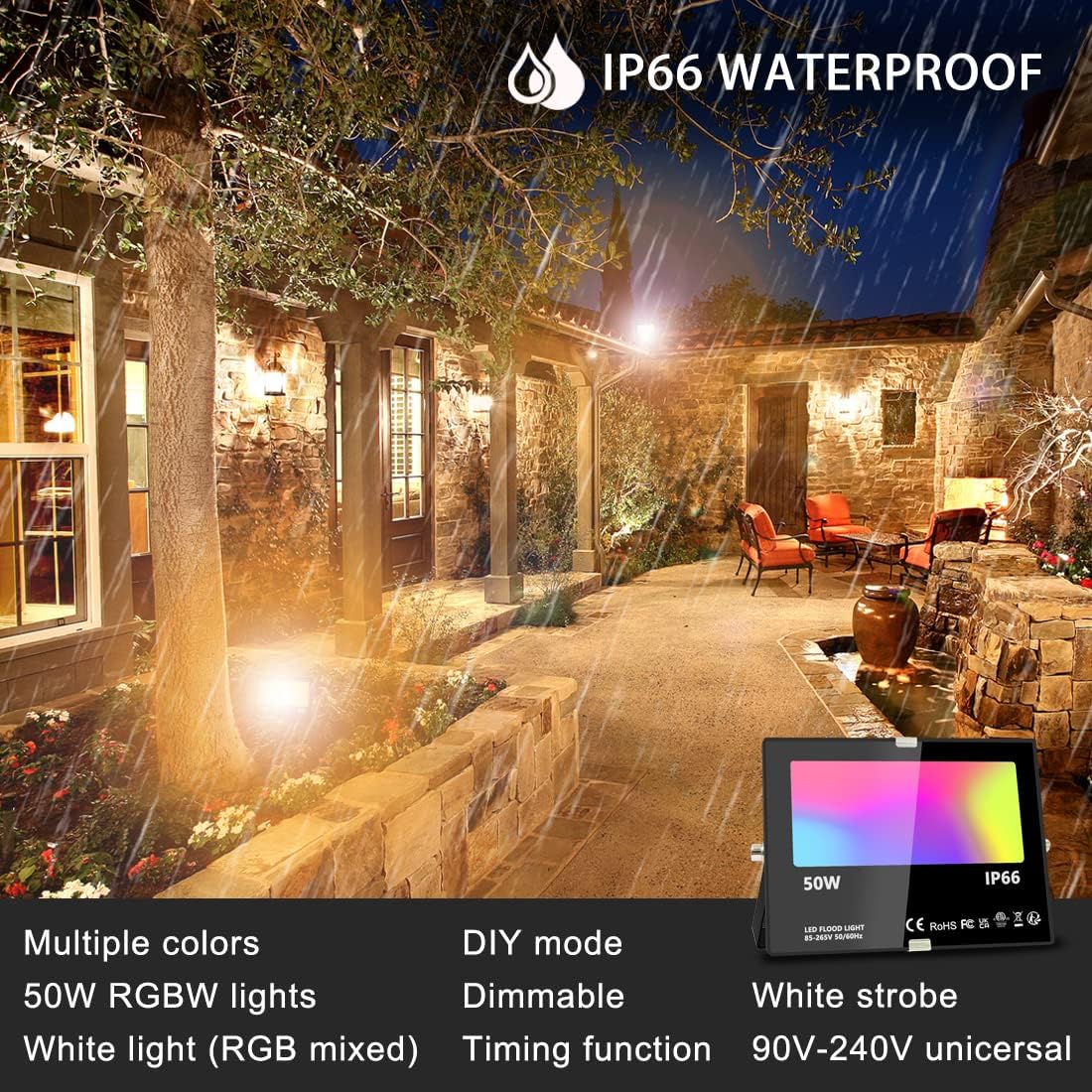 Detalle 2 de MELPO RGBW Outdoor Floodlight 50W