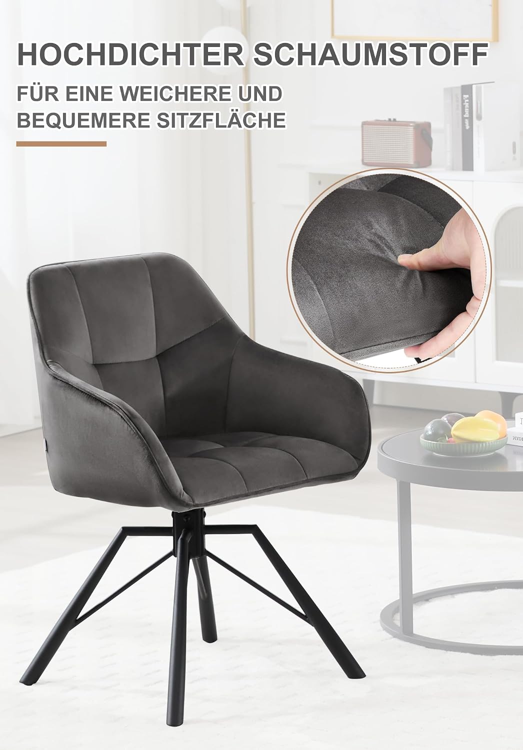 Thumbnail 5 de WOLTU Esszimmerstuhl drehbar 6er Set
