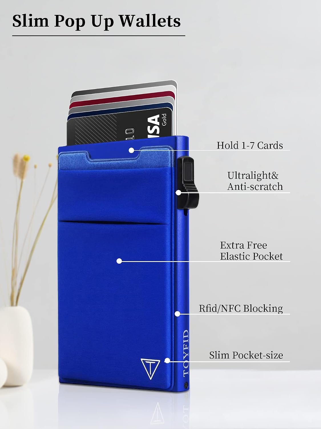 Detalle 1 de TOYFID Minimalistische Brieftasche Kartenetui mit Münzfach
