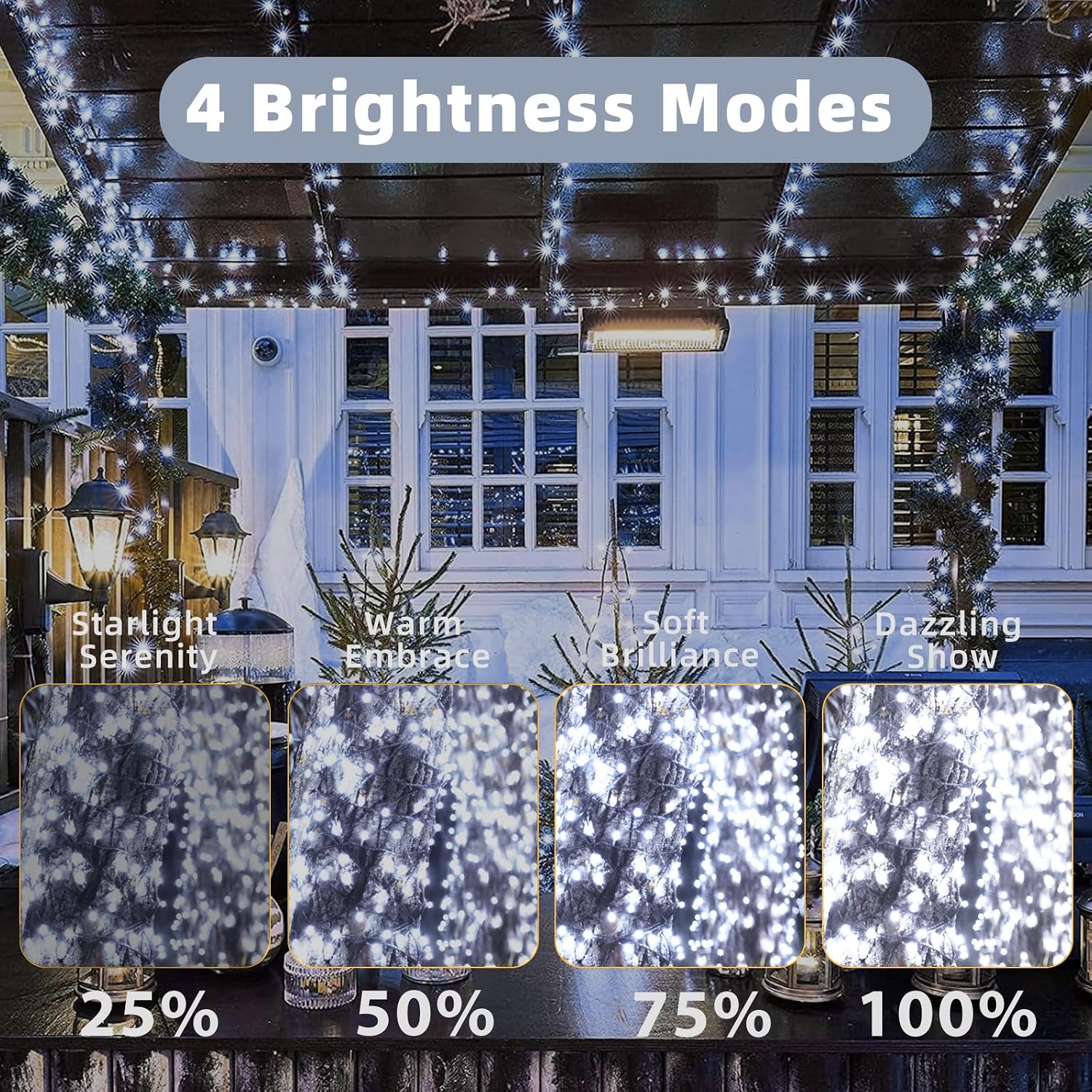 Thumbnail 5 de XmasBokeh Fairy Lights Plug in 30m 300 LED Cool White – A Practical Choice for Seasonal Decor