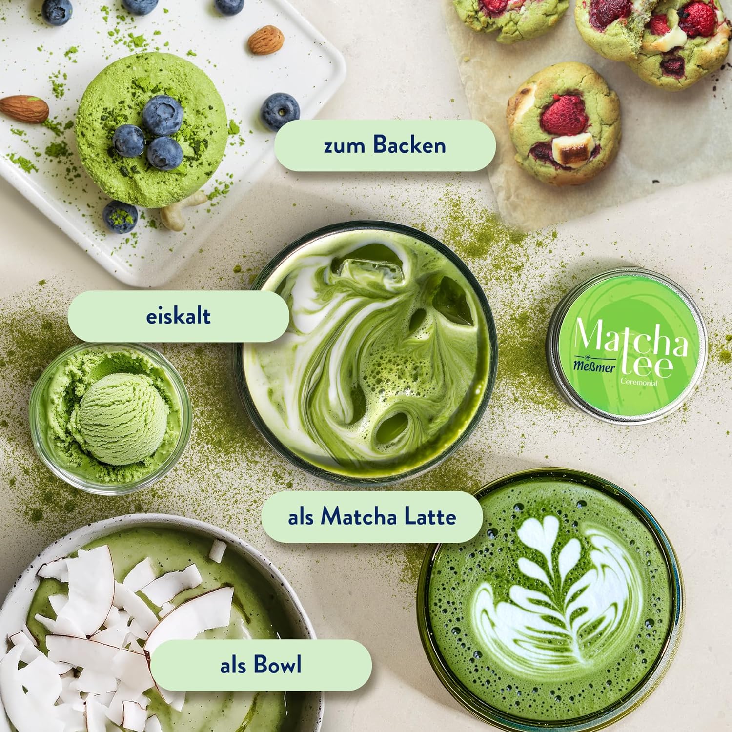 Thumbnail 6 de Meßmer BIO Matcha (Ceremonial Qualität aus Japan) – fein vermahlenes Grünteepulver, 30 g Dose