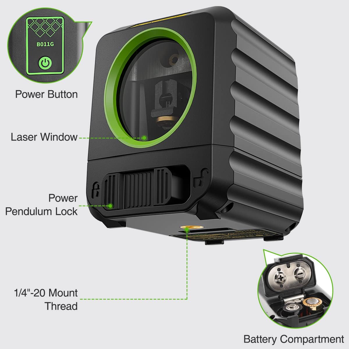 Thumbnail 6 de Huepar B011G 100ft Green Laser Level 🛠