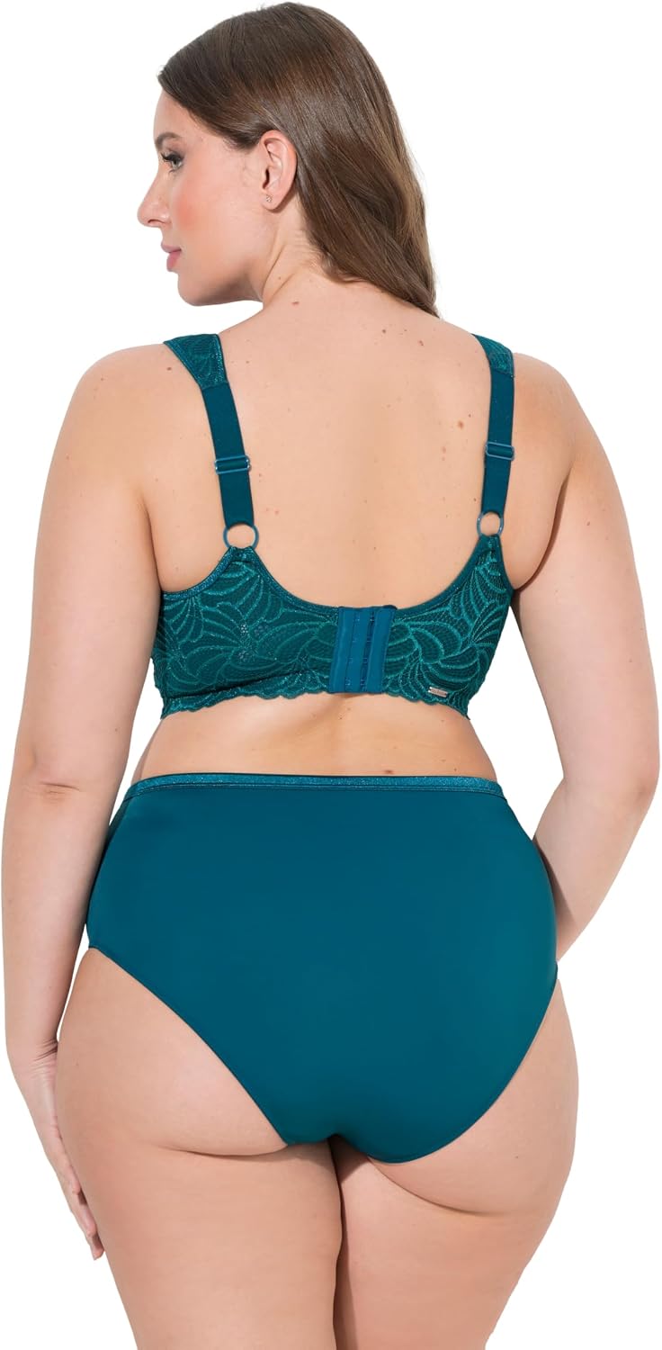 Detalle de Ulla Popken Bralette en dentelle transparente sans armatures – Coupe confortable, b-cup à F, Bretelles larges et réglables