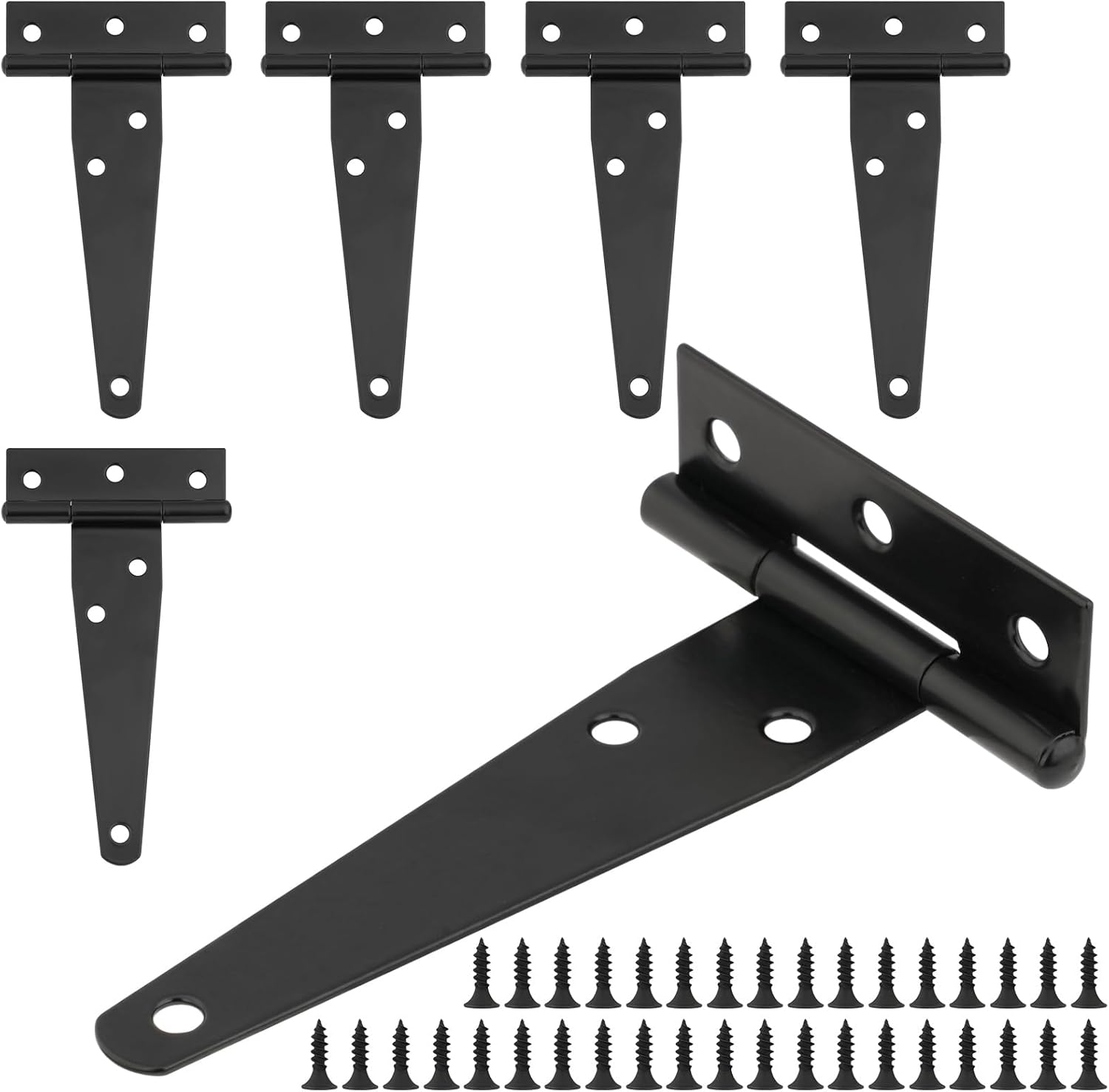 HOTUT Cerniere a T per cancello 100 mm, set 6 pezzi
