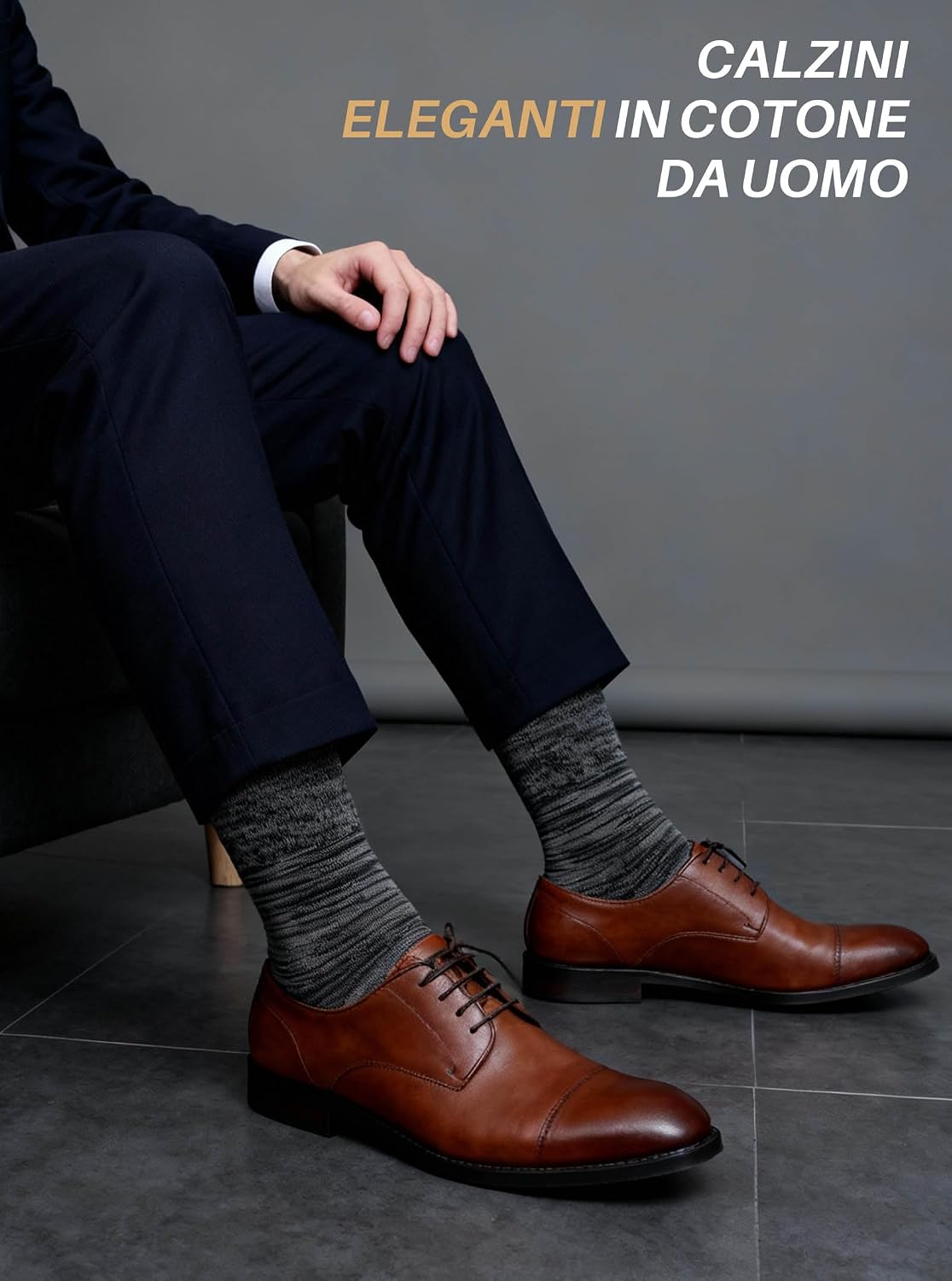Detalle 1 de ZFSOCK Calzini Uomo Cotone Eleganti 5 Paia