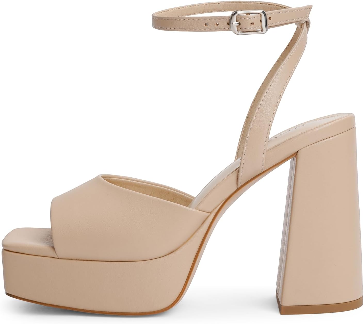 Detalle de Modatope Platform Heels for Women: Open-Toe Chunky Heel Platform Sandals with Ankle Strap