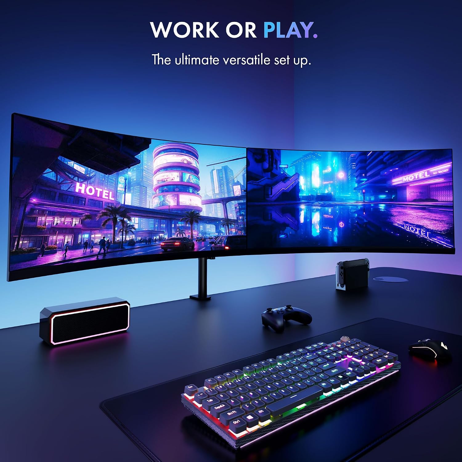 Thumbnail 4 de VonHaus Dual Monitor Stand 13-32