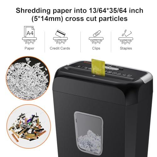 Thumbnail 1 de Bonsaii 6-Sheet Cross-Cut Compact Paper Shredder for Home Use