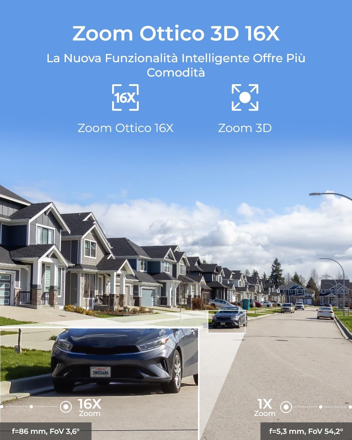 Thumbnail 1 de Reolink RLC-823S2 PTZ esterno PoE 4K con zoom ottico 3D 16X e visione notturna a colori