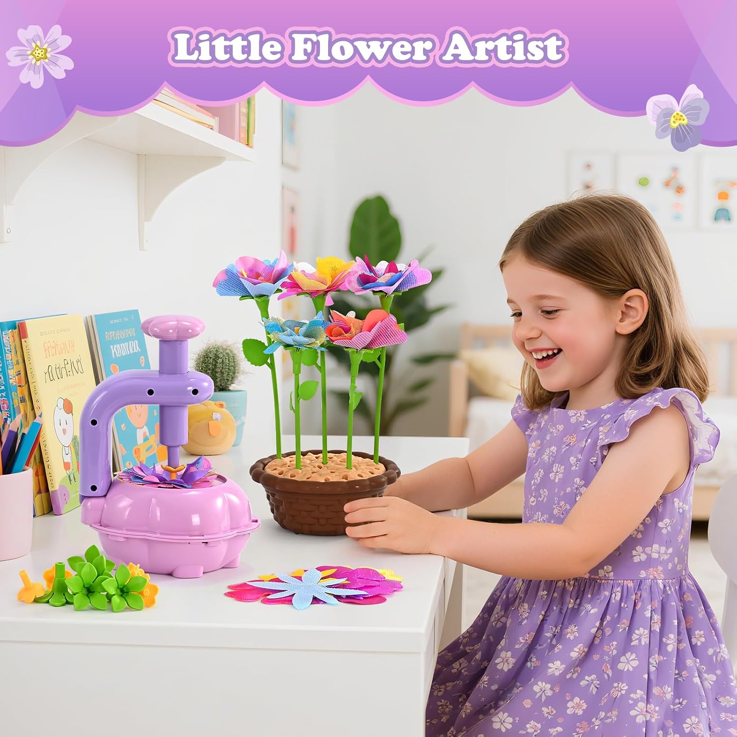 Thumbnail 5 de BlueSwan Craft Kits DIY Fabric Flowers kit ๐จ