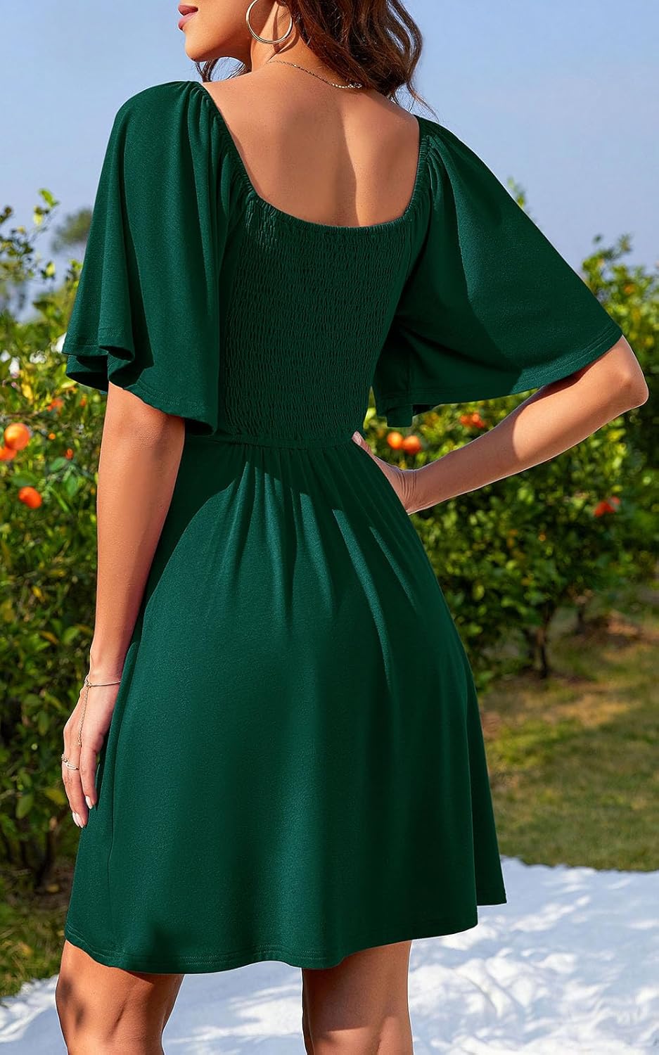 Thumbnail 5 de Actcat Damenkleid 2024 – elegantes Minikleid mit tiefem V-Ausschnitt und Fliege