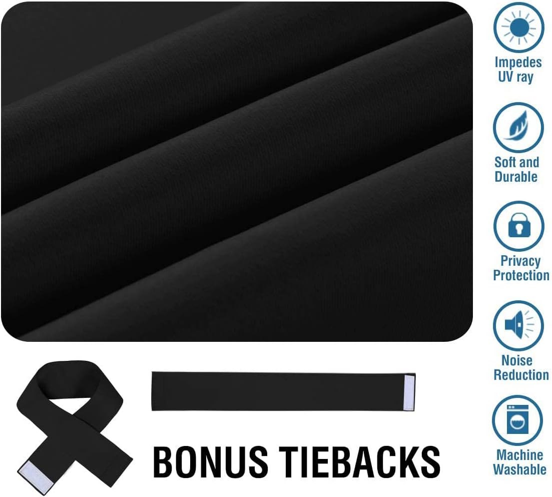 Thumbnail 4 de BellaHills Blackout Curtains 46 x 72 in 🪟