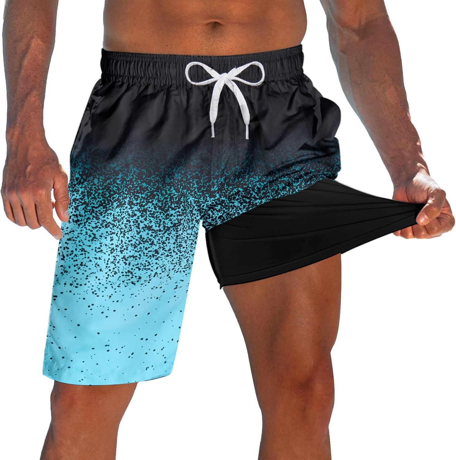 Thumbnail 3 de Westwolf Men’s Swim Trunks with Compression Liner (9" Quick Dry Board Shorts)