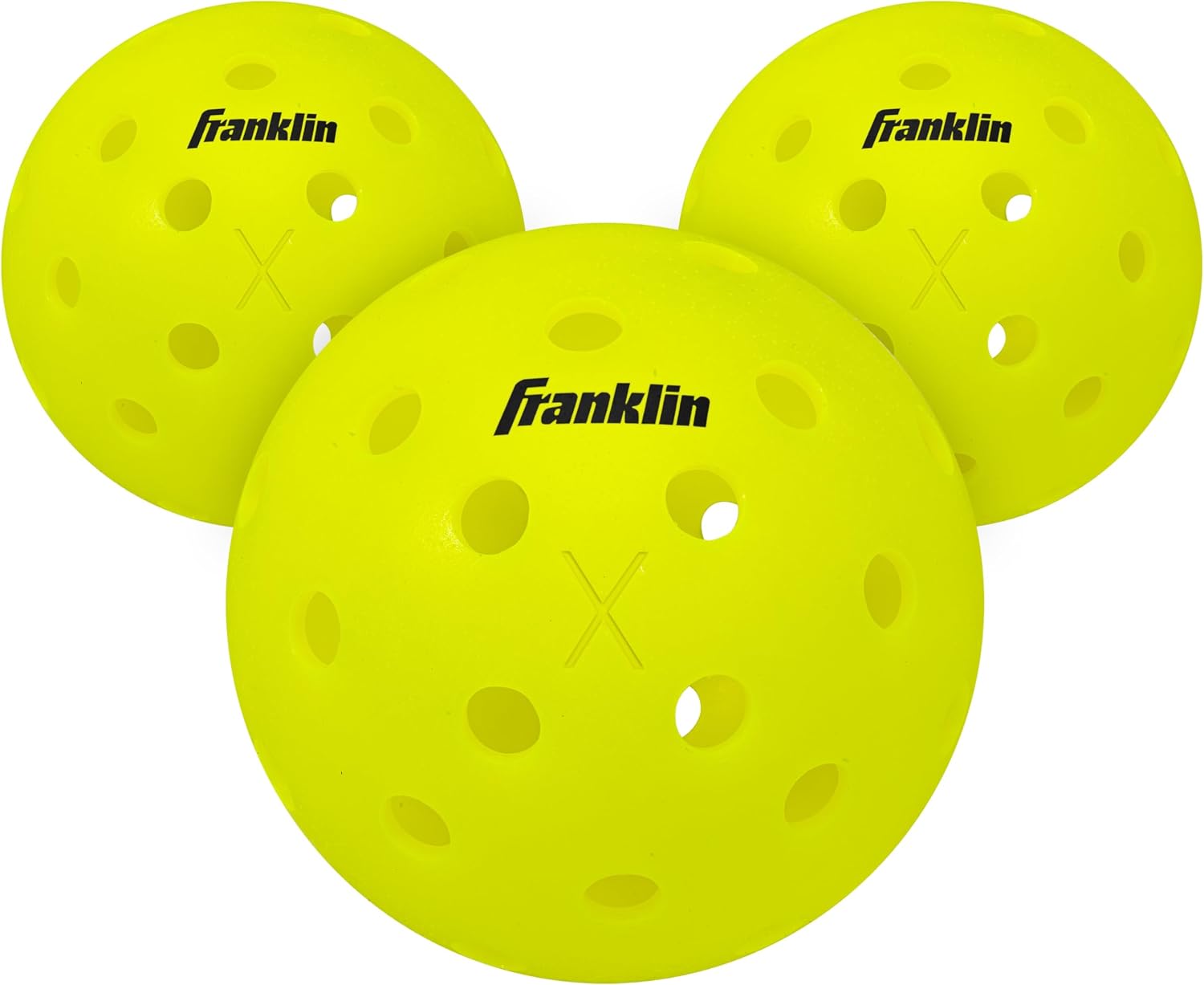 Detalle de Franklin Sports Pickleball-x Performance 40 Outdoor Balls - Optic Yellow
