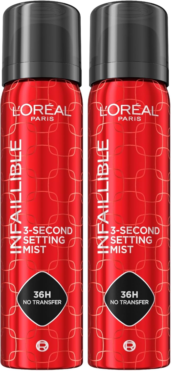 Detalle 1 de L’Oréal Paris Spray Fijador de Maquillaje Infaillible: fijación duradera, resistente al agua y acabado satinado
