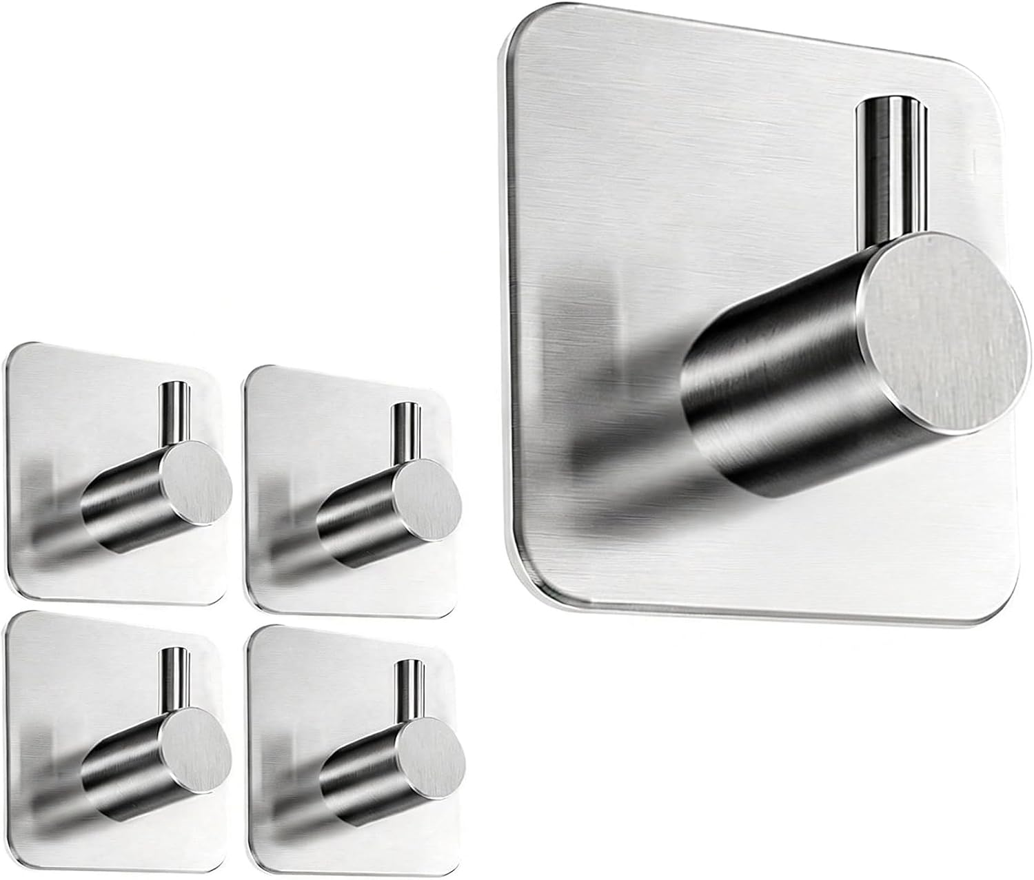 Detalle de Motswedi Ganci Adesivi 5 pezzi in acciaio inox