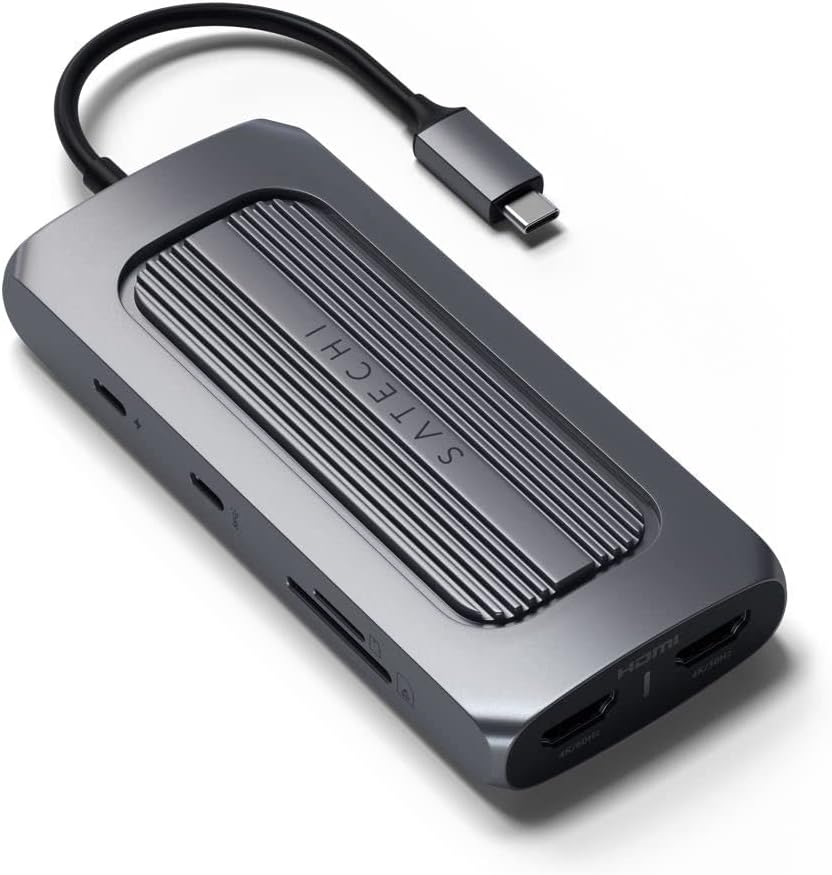 Thumbnail 2 de Satechi Hub USB‑C 9 en 1 MX avec double HDMI 4K, Ethernet Gigabit et charge PD 100W