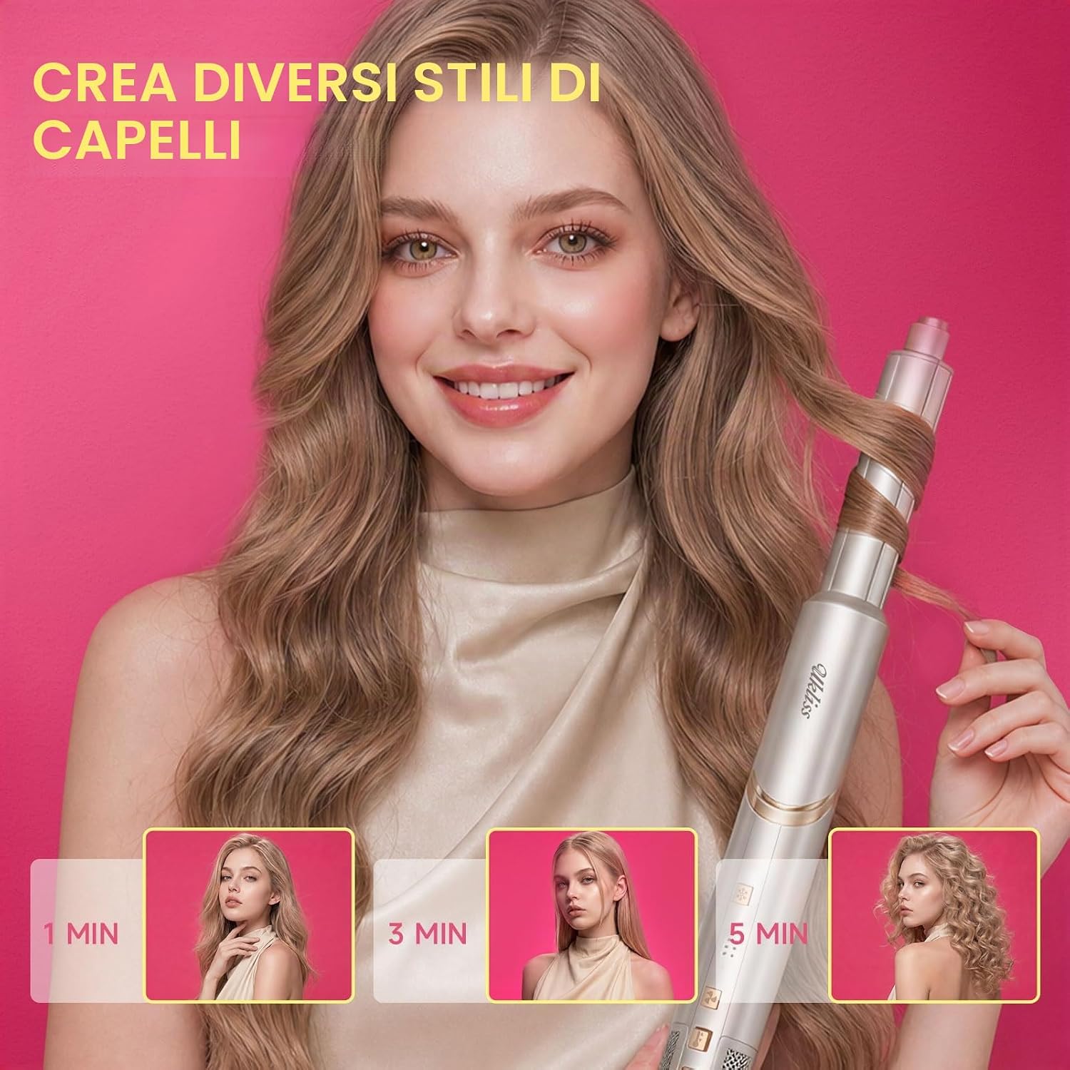 Thumbnail 2 de UKLISS Set Airstyler professionale 8 in 1: styling completo per casa e viaggio