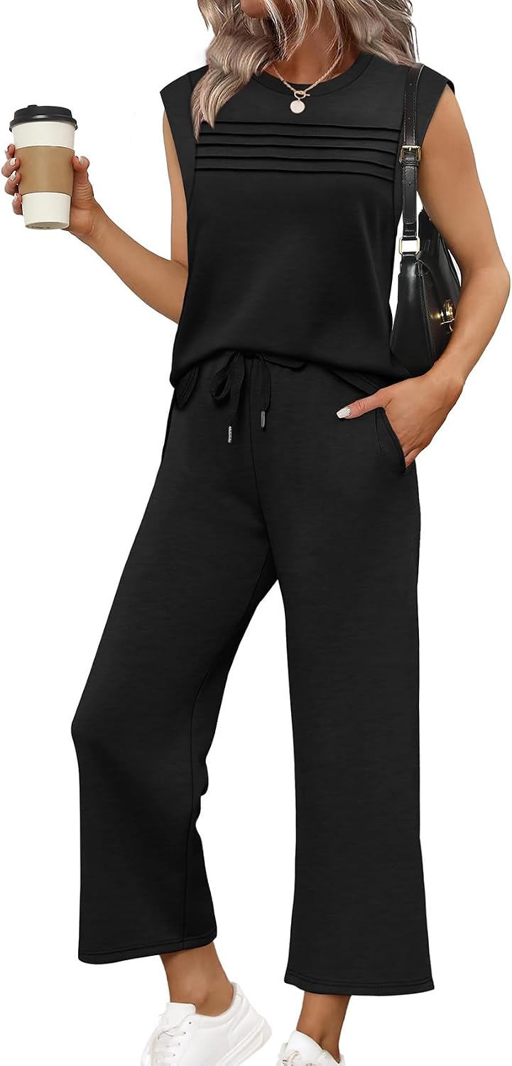Detalle de WIHOLL Women’s 2-Piece Lounge Set for Summer