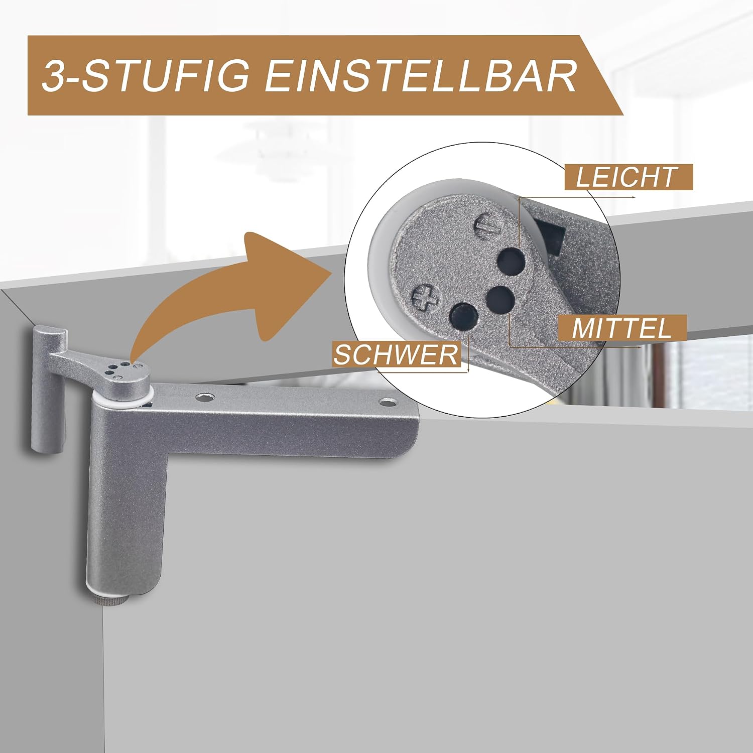 Detalle 2 de Türschließer ohne Bohren 16 mm für Zimmertüren