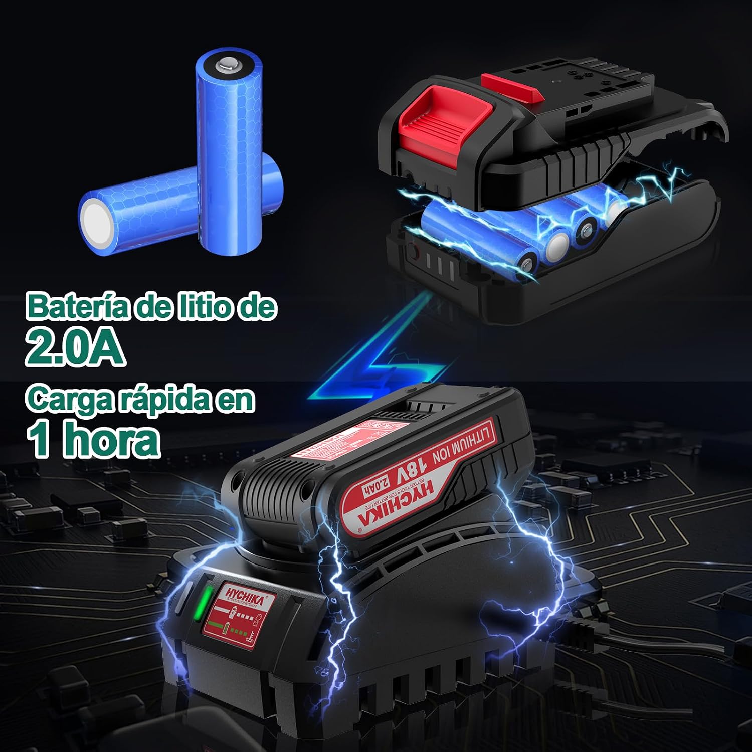 Thumbnail 5 de HYCHIKA Taladro Percutor 18V 45Nm