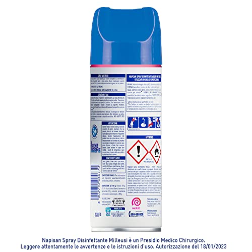 Detalle de Napisan Spray Disinfettante Milleusi – 3x400 ml per tessuti e superfici, Profumo di Primavera