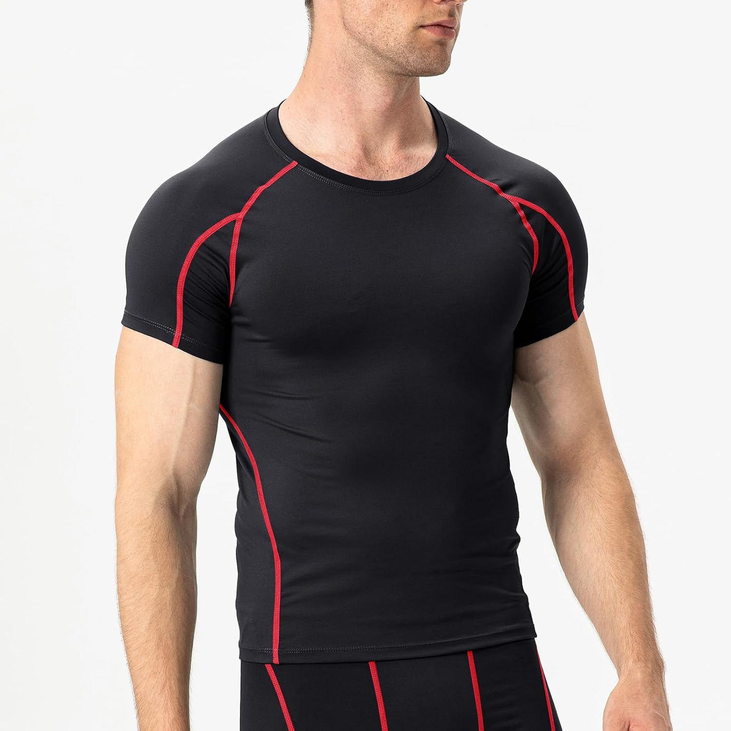 Thumbnail 2 de Yishengwan men’s short sleeve compression top – breathable, quick-drying gym base layer