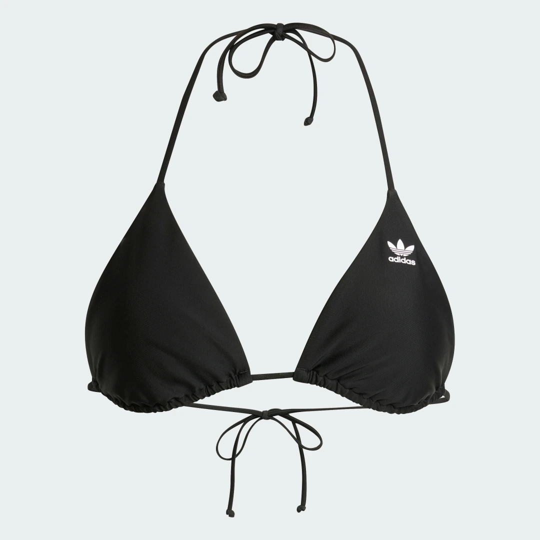 Detalle de Sujetador de bikini Adicolor de Adidas — Negro, básico y versátil para playa y piscina