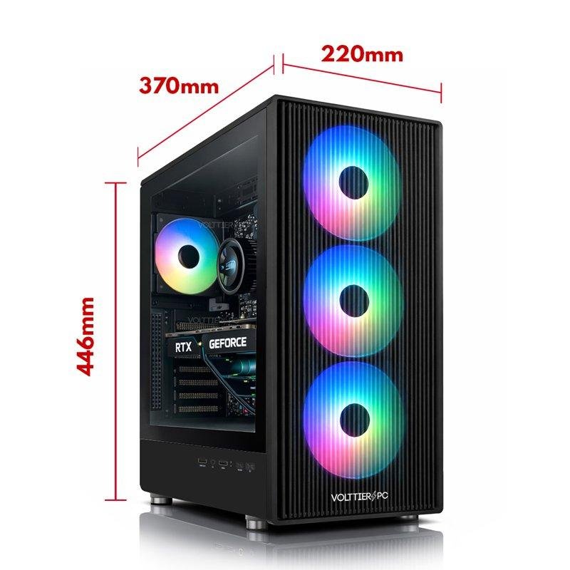 Detalle 2 de VolttierPC PC sobremesa con Intel Core i5-12400F, RTX 5060, 32GB y 1TB SSD (Windows 11 Pro, WiFi 6)