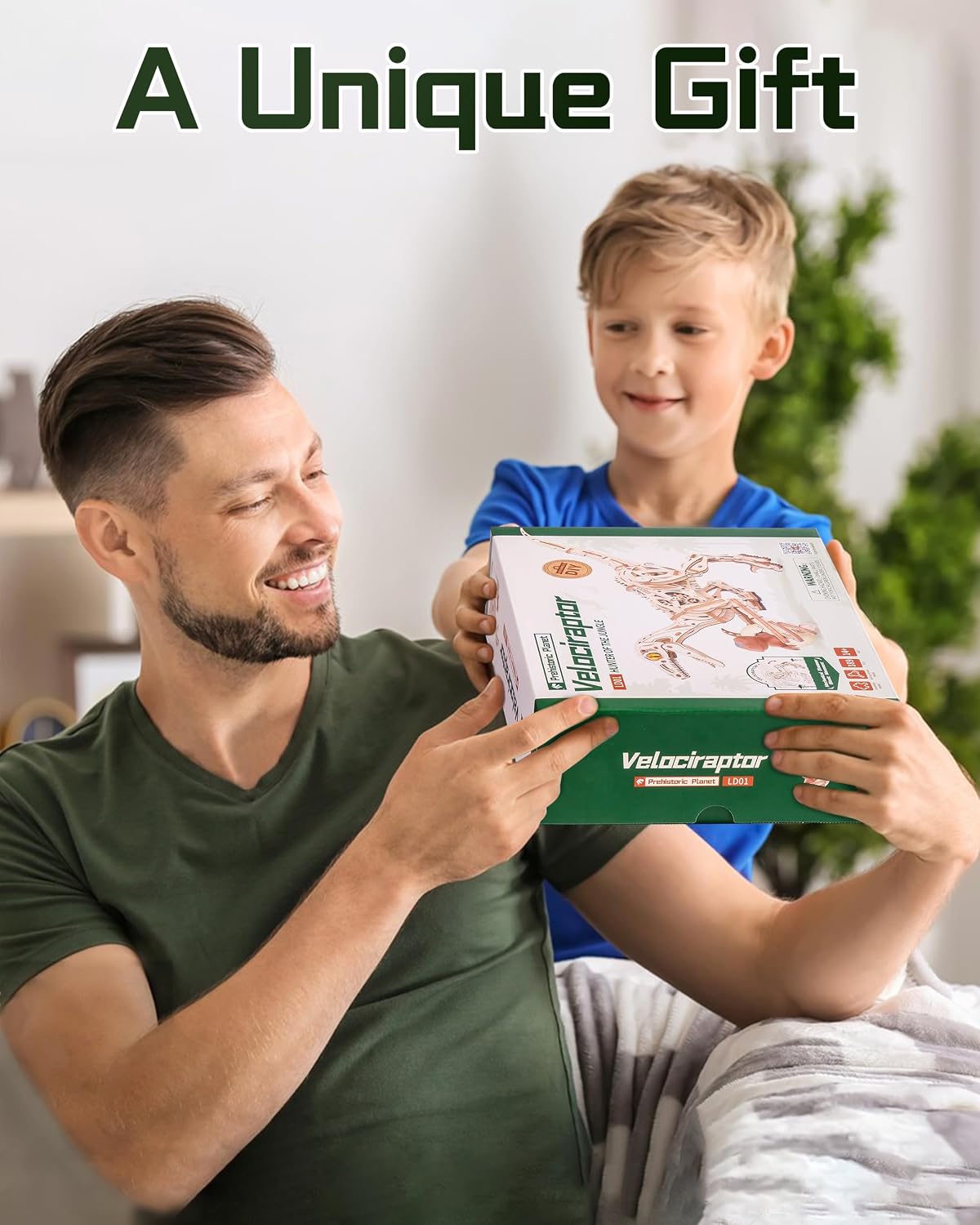 Thumbnail 6 de ROBOTIME LD01 3D Wooden Puzzle Dinosaur Kit (Velociraptor walking model) for kids & adults