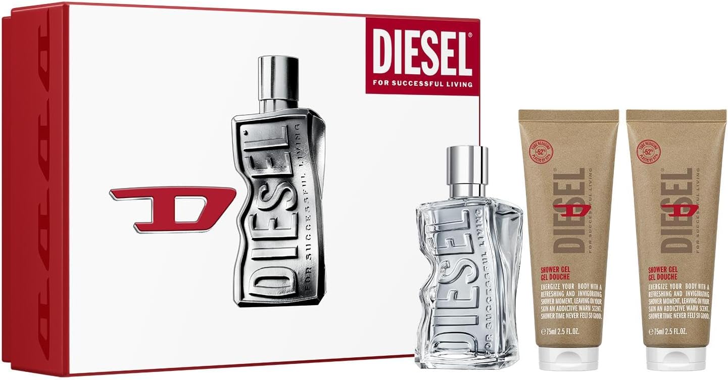 D by Diesel Coffret Cadeau Homme – Eau de Toilette & Gel Douche Frais et Énergisant